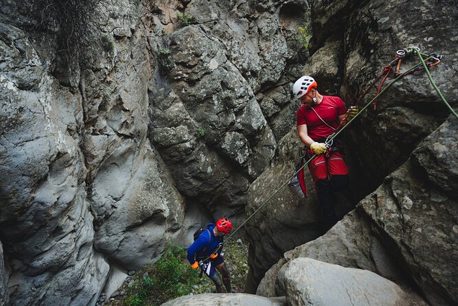 Canyoning in Tenerife South - Rappelling through Tenerife’s old lava country