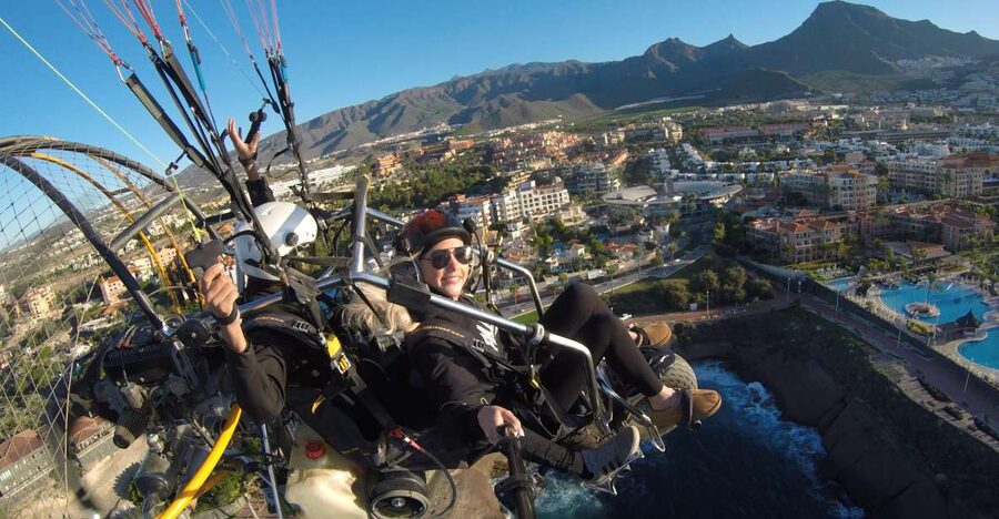 COAST: Fly over the coasts of Tenerife by Paratrike! (20min) - Seeing Tenerife’s south coast from a paratrike