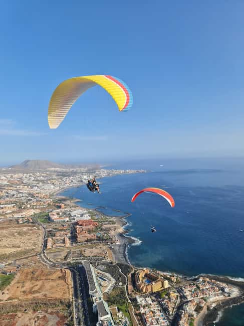 Costa Adeje, Paragliding with pick up service and 5 free photos! - Taking off above Costa Adeje
