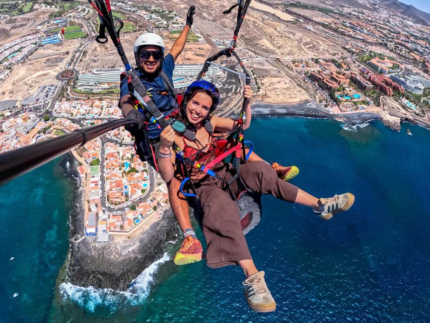 Costa Adeje: Tandem Paragliding Flight - The Ride Up From Playa de la Enramada