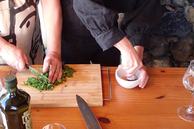 Mojo Cooking Class in an Ancient Canarian Village - A small group makes the cooking easier