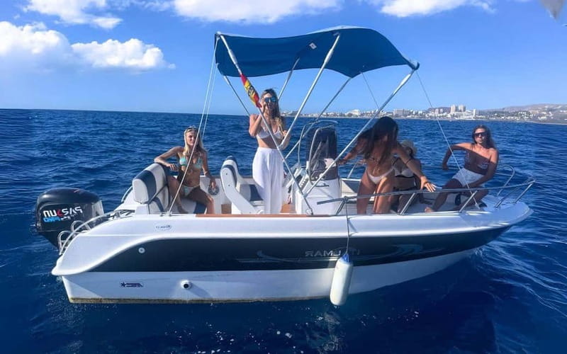 Puerto Colon: License-Free Self-Drive Boat in Tenerife - A Flexible 1 to 4 Hours Along Tenerife’s Coast