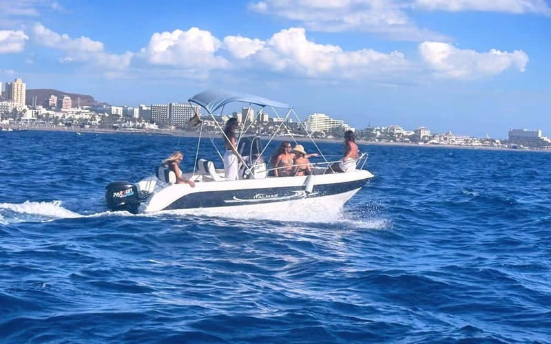 Puerto Colon: License-Free Self-Drive Boat in Tenerife - What You Can See From the Water