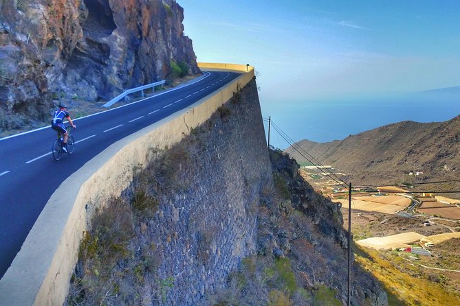 Road Cycling Tenerife - Los Gigantes Route - Playa de San Juan, Alcalá, and the view toward La Gomera