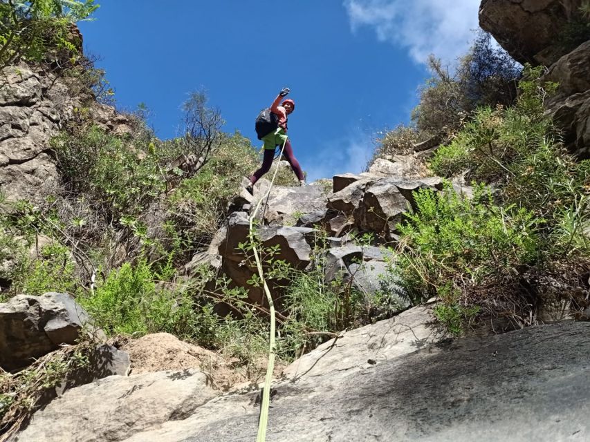 Santa Cruz de Tenerife: Vilaflor Canyoning Tour - Scrambling through the dry riverbed