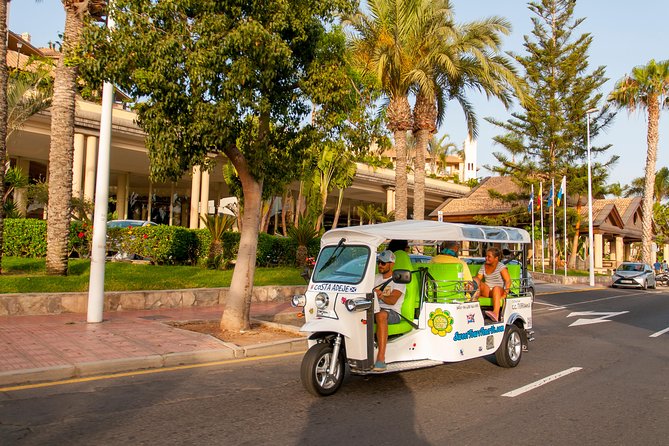 Secret Volcano Tour by Tuk Tuk in Costa Adeje - Aqualand, resort views, and a quick look at Tenerife’s coast