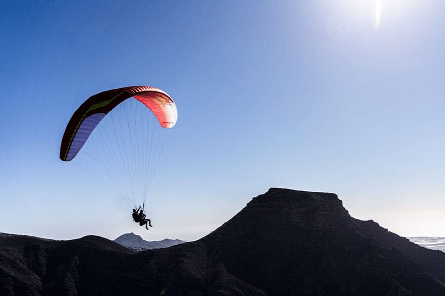 Tenerife: Beginner Paragliding Experience with Transfer - Taking off from Taucho above Tenerife