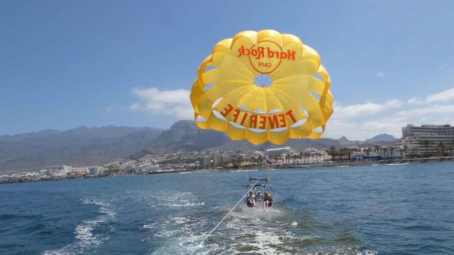Tenerife Costa Adeje Parasailing - Photos, videos, and the extra cost