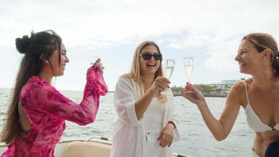 Tenerife: Shared Yacht Cruise with Champagne and Tapas - La Caleta is the heart of the outing