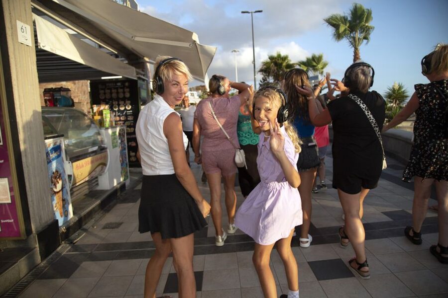 Tenerife: Silent Disco Walking Tour "Mustang Sally's" - Starting near the Fanabe beach front