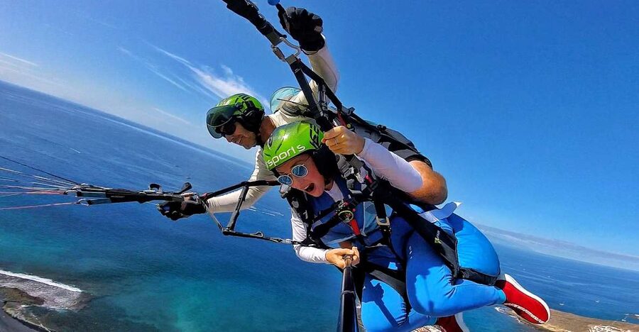 Tenerife: Tandem Paragliding Flight - The takeoff: a short run into open air